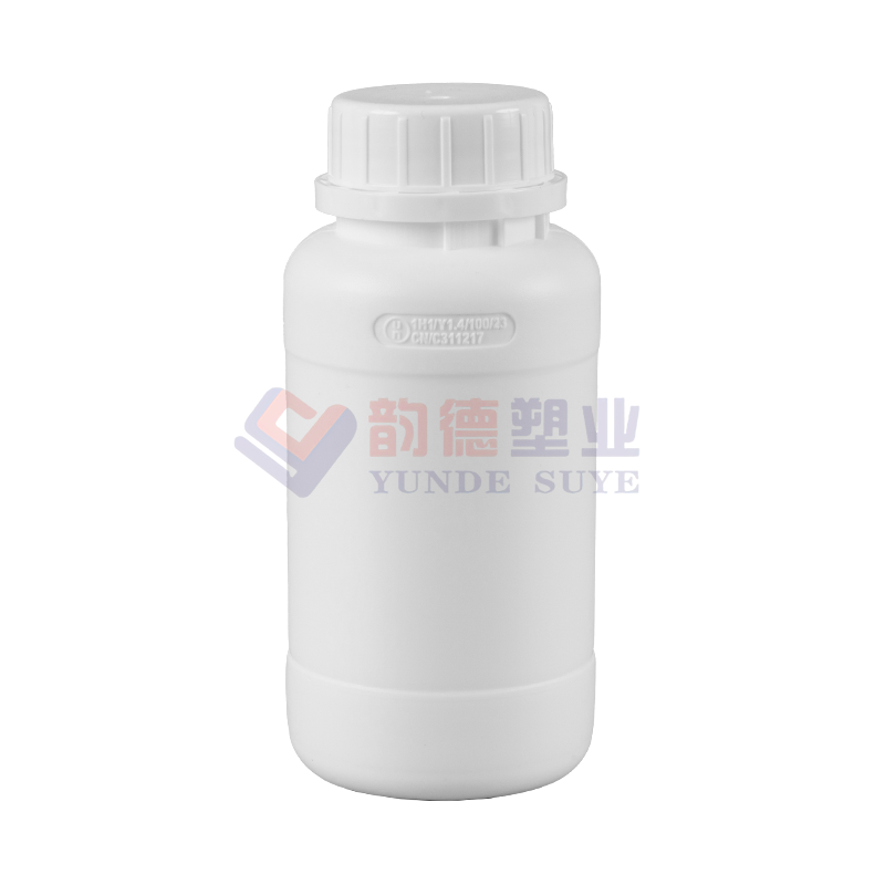 Bottiglia rotonda fluorurata ad alta barriera addensata a capacità media 300 ml-01