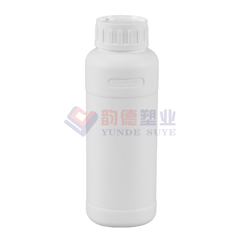 Bottiglia rotonda durevole di fluoro di stoccaggio di grandi dimensioni 500 ml-02 (versione addensata)