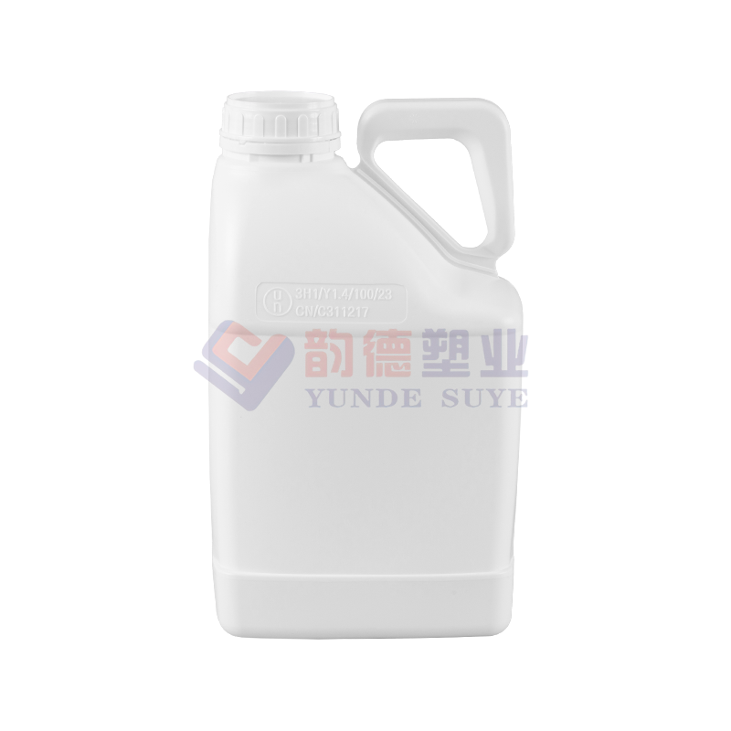 Barile quadrato fluorurato in plastica bianca pura 5L-03