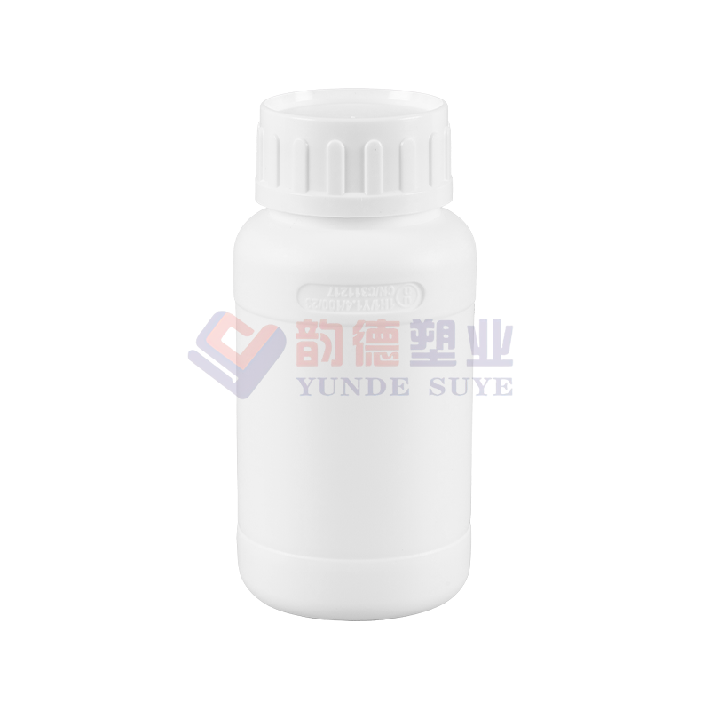 Bottiglia rotonda di fluoro addensato bianco puro da 300 ml 250 ml-02 (versione addensata)
